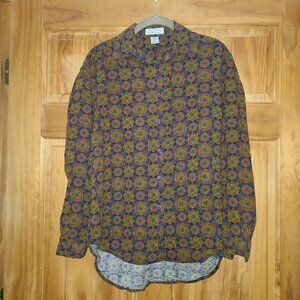 Campagnie Internationals Express Patterned Long Sleeve Button Down Shirt